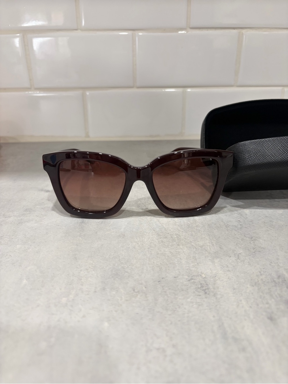 Salvatore Ferragamo dark burgundy Sunglasses